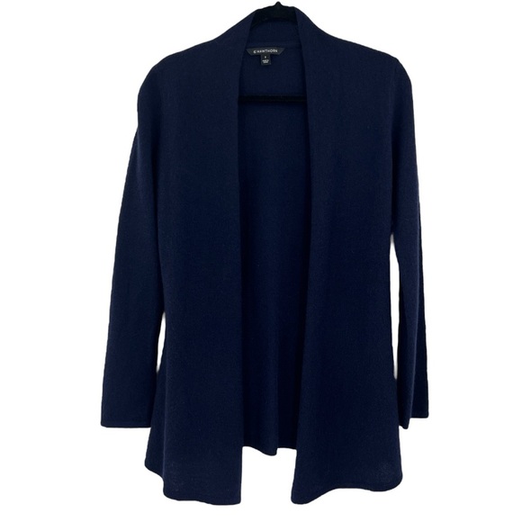 41 Hawthorne Leena Cashmere Navy Open SZ S Cardigan New - Picture 2 of 9